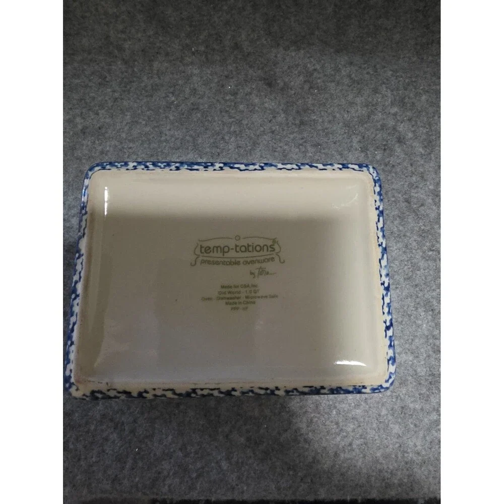 2 Temptations By Tara Old World Blue Scalloped Edge Baking Dishes 1 Qt